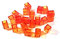 20 Stück LEGO Stein 1x1 in Orange-Transparent. Selten !