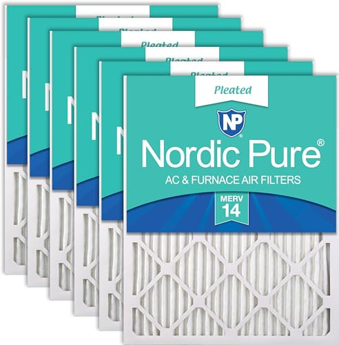Nordic Pure 14x24x1 Pleated MERV 14 Air Filters 6 Pack