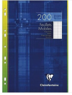 Feuille Clairefontaine Blanc Classique A4 200 feuilles perforées petits carreaux