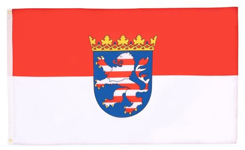 AZ FLAG - Flagge Thüringen - 150x90 cm - Thüringen Fahne 100% Polyester mit Messing-Ösen - 110g