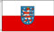 AZ FLAG - Flagge Thüringen - 150x90 cm - Thüringen Fahne 100% Polyester mit Messing-Ösen - 110g