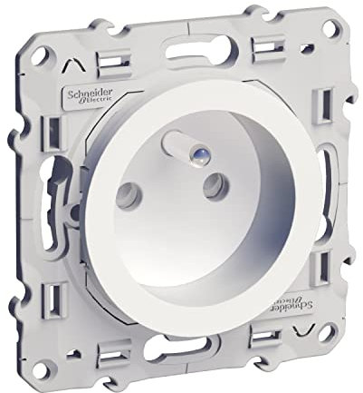 Schneider Electric Odace, lot de 40 prises de courant 2P+T Blanc (1 repiquage) S523059P