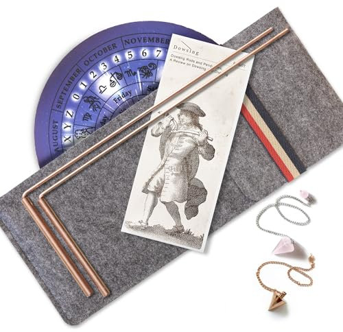 Tiges de radiesthésie en cuivre – Fabriquées aux États-Unis – Cuivre pur à 99.9% – Divination de l'eau, or, oui sans questions. Instructions et pendule bonus – 12.7 x 33 cm non toxique