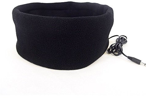 Kasstino Anti-noise Sports Sleeping Earphone Headband Sleep Headphones for iPhone Samsung (Black)