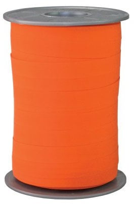 C.E. Pattberg Geschenkband Matt orange, 200 m Ringelband Paperlook zum Einpacken von Geschenken, 10 mm Breite, Zubehör zum Dekorieren & Basteln, Dekoband für Präsente, zu jedem Anlass