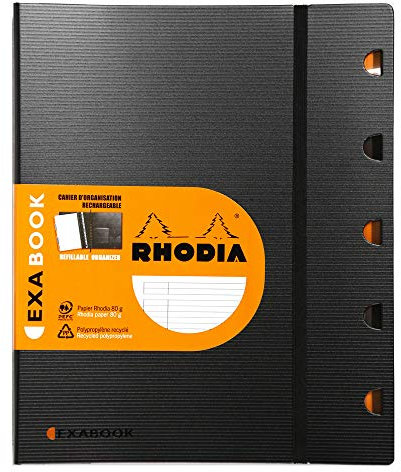 Rhodia Exabook 132142 C Organisations-Notizbuch Spirale Liniert, mit Rand A4