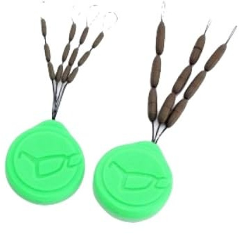 Korda Sinkers Gravel Medium, 9pcs, Tungsten, Pin down hook link, Grip in place, Easy threading, Ideal for carp fishing