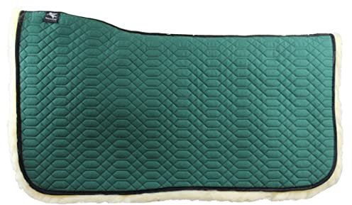 Engel Reitsport Lammfell Western Squarepad WPAD1-U-GRU-GRU Stoff grün Fell grün