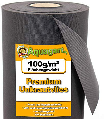 32m² Gartenvlies Unkrautvlies Unkrautfolie Mulchfolie Mulchvlies 100g/m² 1,60m breit