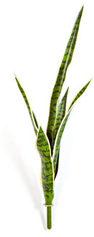 artplants.de Sansevieria Artificial en Vara de Ajuste, Verde-Amarillo, 80cm - Tallo sinténtico - Planta Decorativa