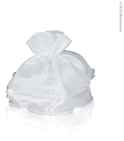 Unbekannt Kerzen Röckchen Weiß aus Satin für Taufkerze, Kommunionkerze, Kommunionskerze