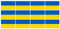 INDIGOS UG - Mini Aufkleber Set - Pack glatt - 50x31mm - selbstklebender Sticker - Ukraine - Flagge - Banner - Standarte fürs Auto, Büro, zu Hause und die Schule - 12 Stück - für Auto, Laptop