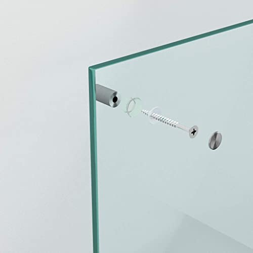 Edelstahl Befestigungsset 10mm für Glas-Küchenrückwände/Kostenloser