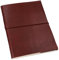 Gusti Leder nature Buch Notizblock Tagebuch Skizzenbuch Kladde Traditionell Groß Lederaccessoire Fotobuch Einschreibbuch Büro Alltag Universität Glatt Braun V33, Rotbraun, B4