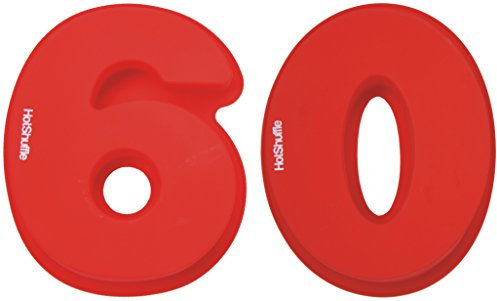 HotShuffle Große 30cm Silikon Anzahl 60 Kuchenform Backen Geburtstag Jubiläum Geburtstagstorte