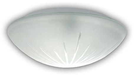 Deckenleuchte rund, Schliffglas satiniert, Ø 30cm