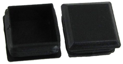 sourcing map Home Office Plastic Square Tube Inserts End Blanking Black 25mm x 25mm 10 Pcs