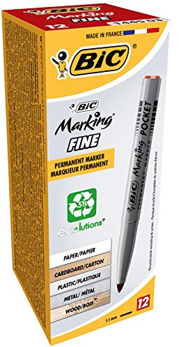 BIC Marking Pocket Permanentmarker (1 mm) 12 Stück rot