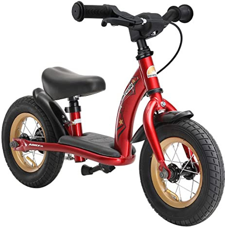 BIKESTAR Kinder Laufrad Lauflernrad Kinderrad für Jungen und Mädchen ab 2-3 Jahre | 10 Zoll Classic Kinderlaufrad | Rot | Risikofrei Testen
