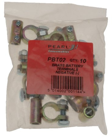 Pearl PBT02 Battery Terminals Negative (10 Pieces)
