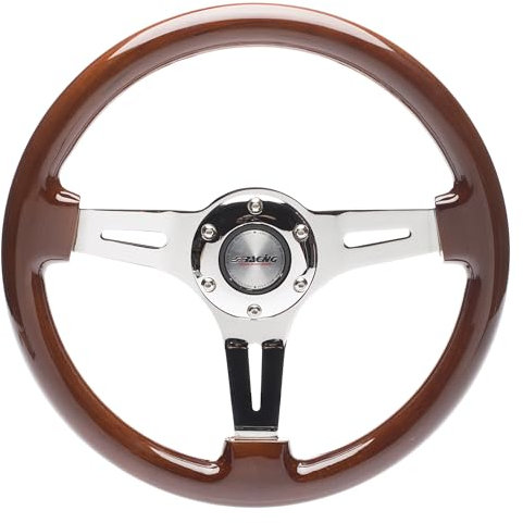 Simoni Racing DIJ350/W Dijon Universal Steering Wheel, Wood,