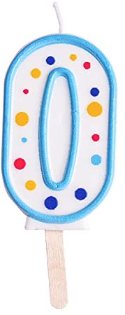 PME CA060 Kerze, Nummer 0, Kunststoff, Blau, 4 x 1 x 6.3 cm