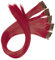 CAISHA 55cm Bunte Strähne Strähnchen 1 Clip in Extension Haarverlängerung Glatt Langhaar Haarteil Hitzebeständig Rot BST139
