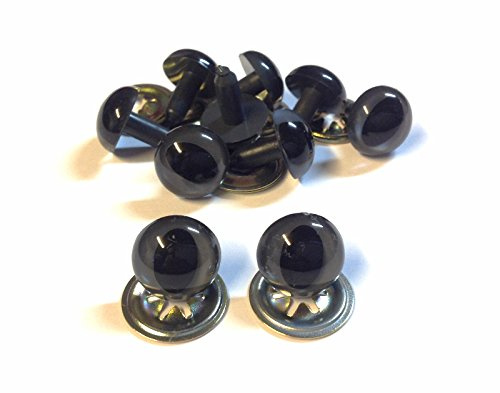 celloexpress 12mm Grey Cats Eyes with Metal Backs (Pack of 5 Pairs) | Crystal Safety Eyes with Metal Backs Soft Toy Teddy Bear Animal Making