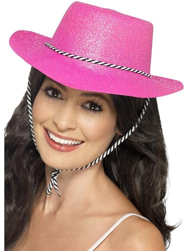 Cowboyhut Glitter NEONPINK Partyhut Glitter Party Hut