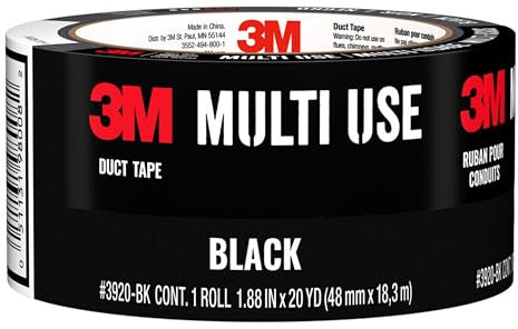 3M 3920-BK Nastro adesivo colorato multiuso, 20 metri, nero