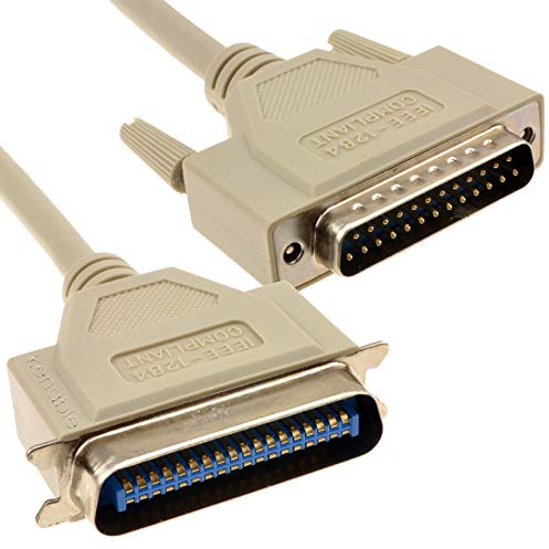 kenable IEEE1284 Printer Cable 25 Pin D-Sub Male to 36 Pin Centronic Male Parallel Cable for Laser Inkjet Printers Bi-Directional ECP EPP Beige 5m