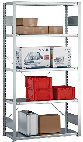 betriebsausstatter – Gap Regalen, Bereich von Anbau, 250 x 100 x 40 cm, fl150kg, sezink