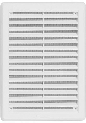 Lüftungsgitter - Abluftgitter aus ASA-Kunststoff mit Insektenschutz: 175 x 25...
