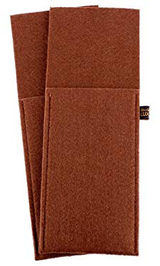 Luxflair 2er Set Bestecktaschen aus Filz in braun (und weitere Farben wählbar), Edel und elegant, waschbar