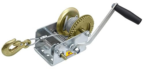 TOPEX Seilzug mit Ratsche Handseilzug Handseilwinde Seilzug Hebezug Handwinde Seil Kettenwinde Flaschenzug Handhebelseilzug Drahtseilzug Seilwinde – 0.9 Tonnen Seil Länge 10 m