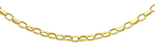 CARISSIMA Damen-Erbskette 9ct 100 Oval Belcher Chain 375 Gelbgold 51 cm - 1.14.0765
