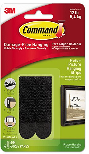 Command Medium Adhesive Picture Hanging Strips (17201Blk)
