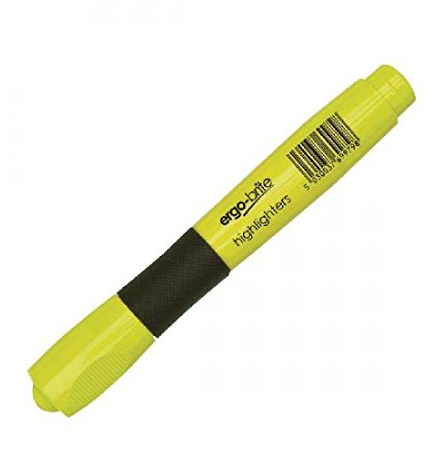 Ergo-Brite Ergonomic Highlighter Pen - Yellow (Pack of 10)