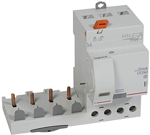 Bloc différentiel adaptable DX3 4P 400V~ - 63A - typeF 30mA - pour disj 1 module/pôle