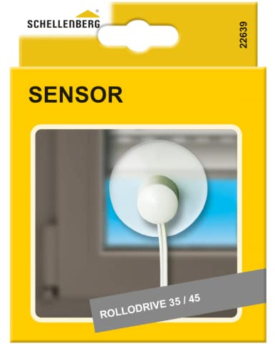Schellenberg 22639 Sensore solare per avvolgicavo elettrico tapparelle RolloDrive 35 e 45, lunghezza cavo 1,5 m