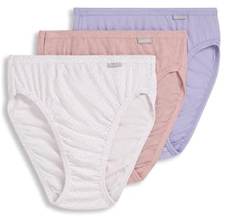 Jockey Women's Underwear Elance French Cut - 3 Pack, Violet Veil/Coral Mist Heather/Tango Dot, 6