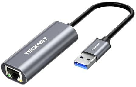 USB Ethernet Adapter, TECKNET USB 3.0 Network Cable to RJ45 1000Mbps Gigabit Wired LAN Internet Adapter, Plug and Play, Compatible with Mac OS, Windows, Linux and Network TV Box