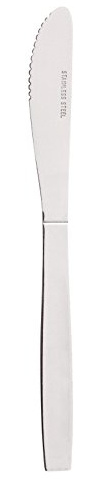 Olympia Kelso Tafelmesser aus Edelstahl (12er-Pack), Silber, 215 (L) mm, Tafelmesser-Set, hochglanzpolierter 18/0-Edelstahl, elegantes poliertes Design, gewerbliche und private Nutzung, C116