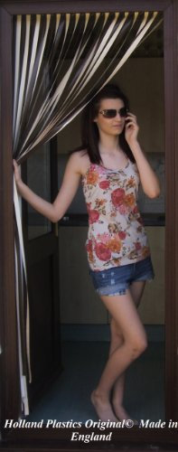 Heavy Duty Bug Blind,Fly Blind,Strip Blind, Door Blind-COFFEE & CREAM- 90cm WIDE