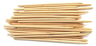 BambooMN - 5mm Semi-Point Candy Apple Bamboo Skewers - 8.5 (21.5cm) - 300 Pieces