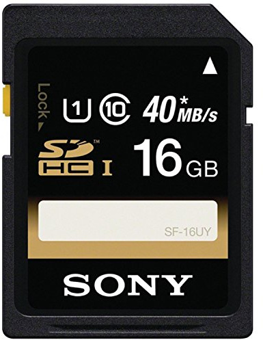 Sony 16GB SDHC/SDXC Class 10 UHS-1 R40 Memory Card (SF16UY/TQMN) (OLD MODEL)