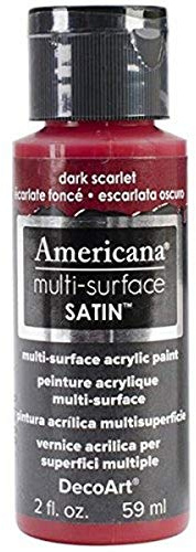 Deco Art Acrylics Multi-Purpose Paint, Dark Scarlet Satin,Red,59 ml (Pack of 1)