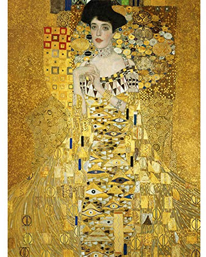 Bumblebeaver Gustav Klimt Portrait of Adele Bloch Bauer I Old Art Painting Print 12x16 inch 30x40cm Porträt Werbung Farbe