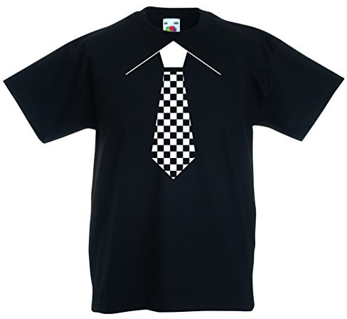 Racker-n-Roll SKA Krawatte White Kinder-T-Shirt schwarz, Größe 140