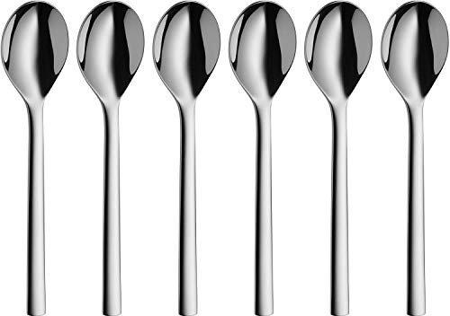 WMF Nuova Tee-/ Kaffeelöffel Set 6-teilig, 13,5 cm, Cromargan Edelstahl poliert, glänzend, spülmaschinengeeignet